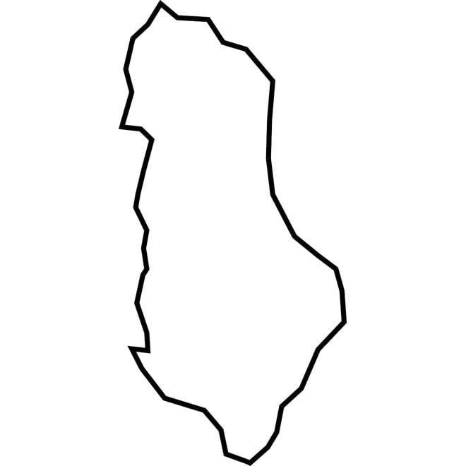வரைபடம் அல்பேனியா வரைபடம் திசையன்
